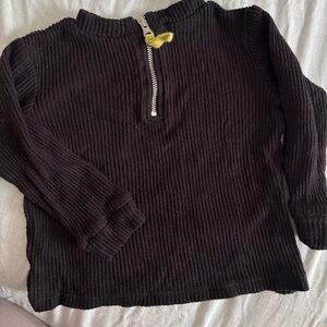 Zara Black Ribbed Kids Top